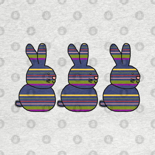 Three Bunnies Woman Yelling Meme Stripes by ellenhenryart